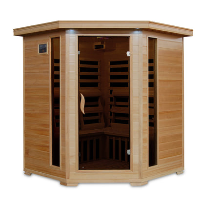 Tucson 4-Person Hemlock Corner Infrared Sauna