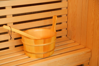 SunRay Southport 3-Person Traditional Sauna | 4.5kW Harvia Heater | Canadian Hemlock