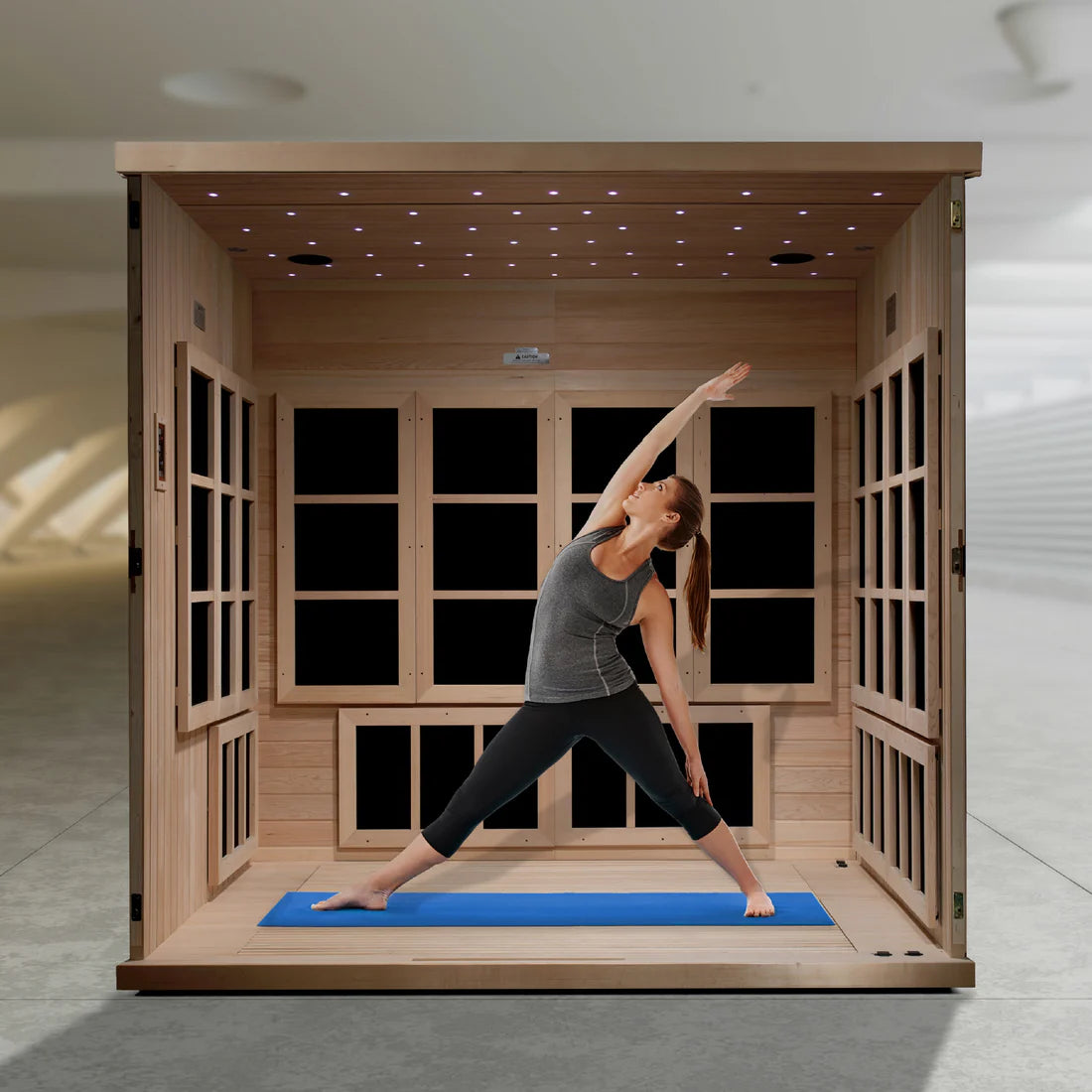 Golden Designs Catolonia Elite 8 Person Near Zero EMF Yoga / Wheel Chair Sauna GDI-6880-02 Elite