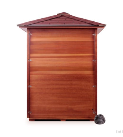 SunRay Eagle 2-Person Outdoor Traditional Sauna | 4.5kW Harvia Heater | Hemlock