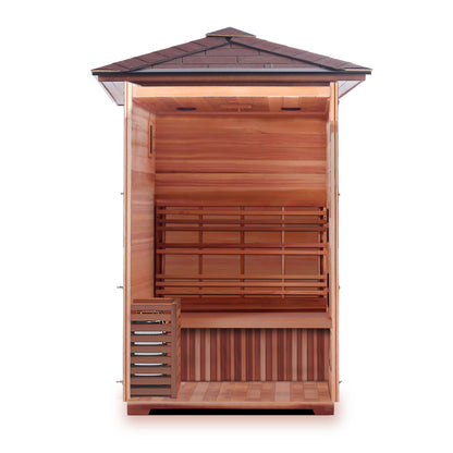 SunRay Eagle 2-Person Outdoor Traditional Sauna | 4.5kW Harvia Heater | Hemlock