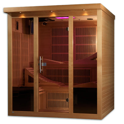Golden Designs Monaco 6 Person Near Zero EMF Far Infrared Sauna GDI-6996-01 Elite