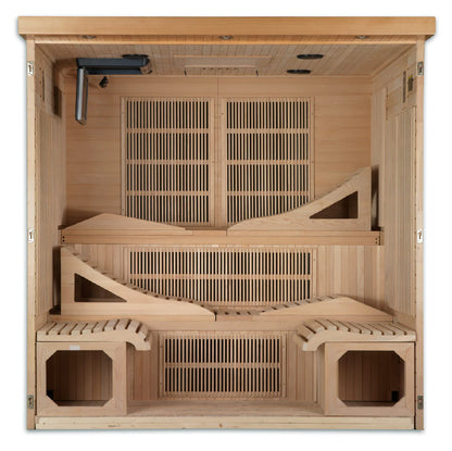 Golden Designs Monaco 6 Person Near Zero EMF Far Infrared Sauna GDI-6996-01 Elite