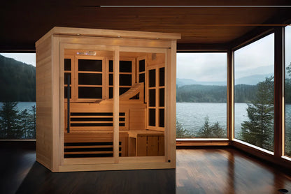 Golden Designs Asteroid 6 Person Near Zero EMF Far Infrared Sauna GDI-6996-02