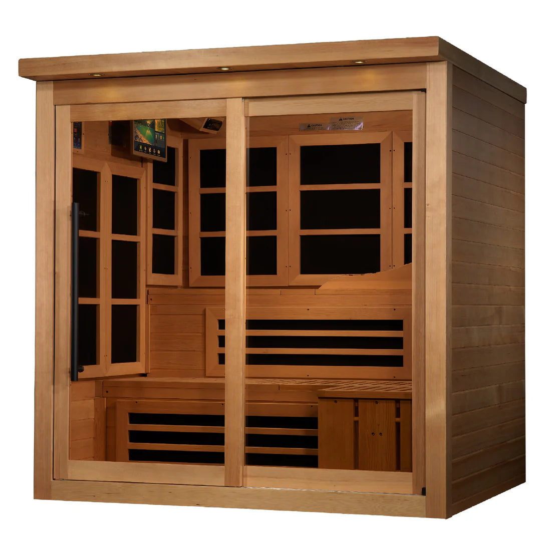 Golden Designs Asteroid 6 Person Near Zero EMF Far Infrared Sauna GDI-6996-02