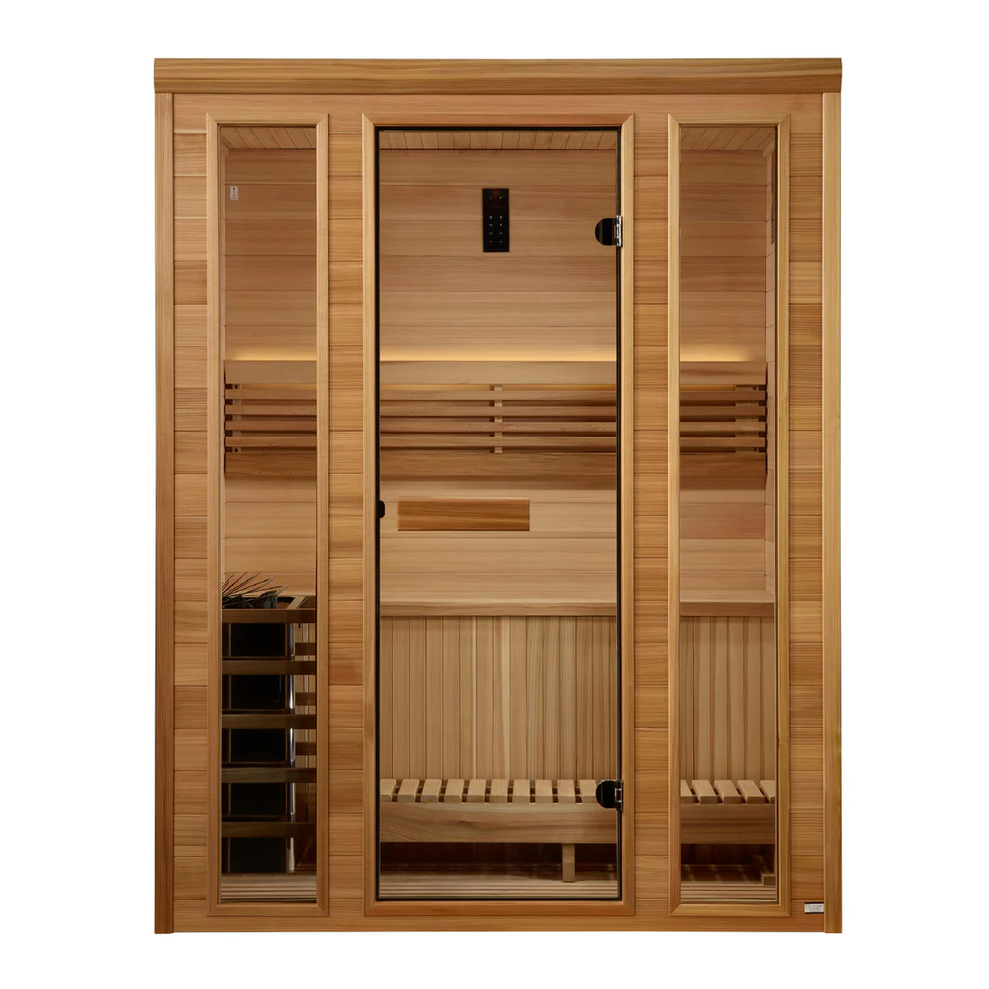 Golden Designs Andermatt 3 Person Traditional Steam Sauna – Pacific Premium Clear Cedar GDI-7030-01