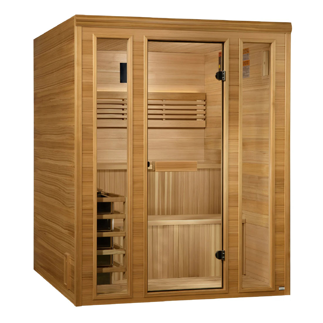 Golden Designs Engelberg 6 Person Traditional Steam Sauna – Pacific Premium Clear Cedar GDI-7060-01