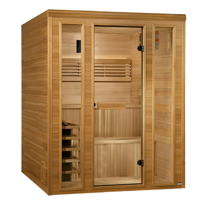 Golden Designs Engelberg 6 Person Traditional Steam Sauna – Pacific Premium Clear Cedar GDI-7060-01