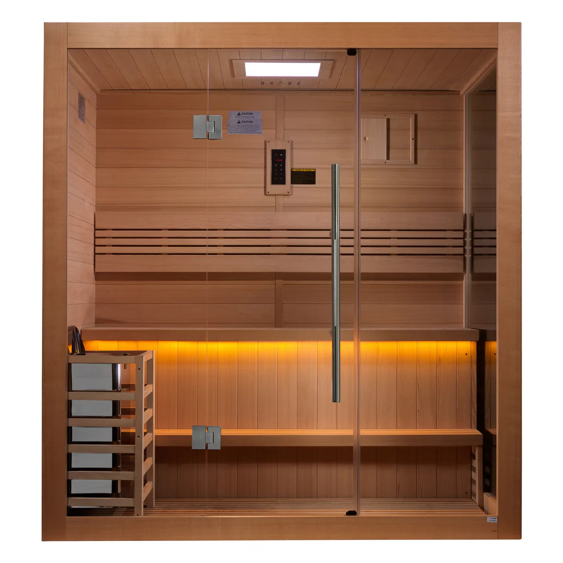 Golden Designs Forssa 3-4 Person Traditional Sauna – Canadian Red Cedar Interior GDI-7203-01