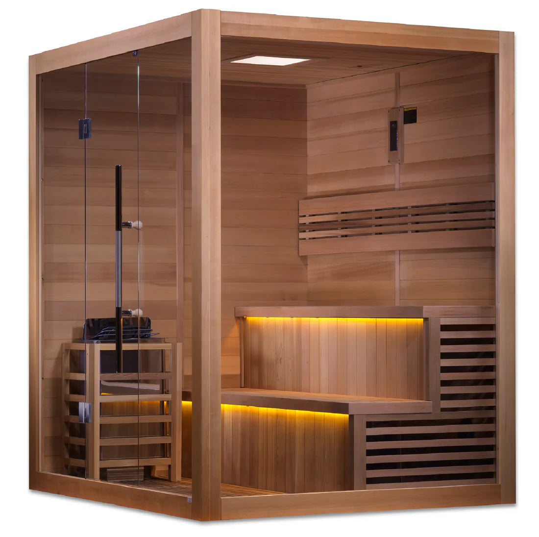 Golden Designs Kuusamo 6 Person Traditional Sauna – Canadian Red Cedar Interior GDI-7206-01