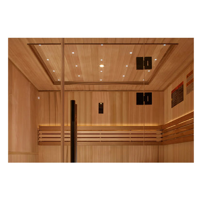 Golden Designs Osla 6 Person Traditional Sauna – Canadian Red Cedar Interior and Pacific Premium Clear Cedar Exterior GDI-7689-02