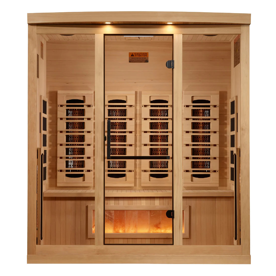 Golden Designs Orion 4 Person Full Spectrum Infrared Sauna with Himalayan Salt Bar GDI-8040-03  4 Person capacity