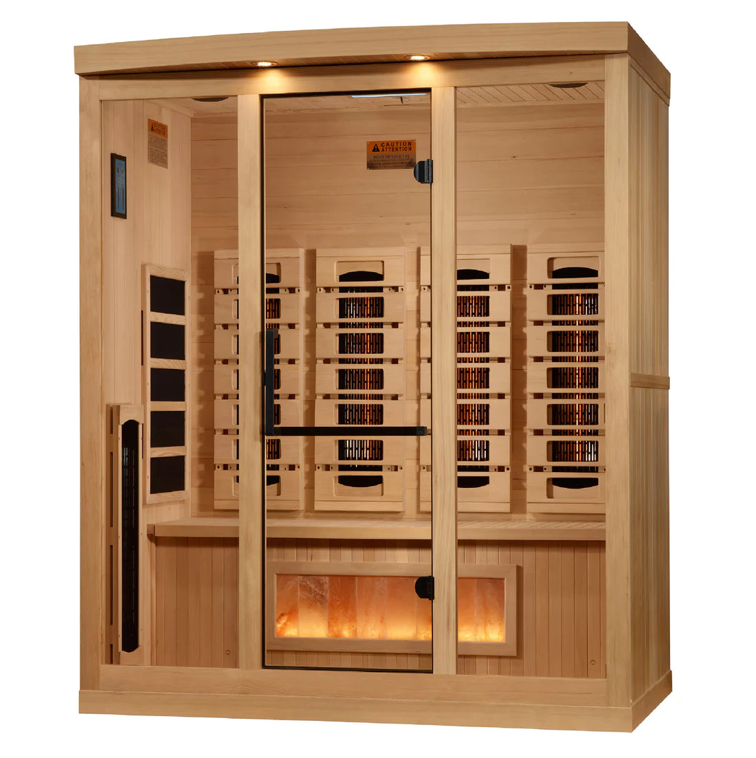 Golden Designs Orion 4 Person Full Spectrum Infrared Sauna with Himalayan Salt Bar GDI-8040-03  4 Person capacity