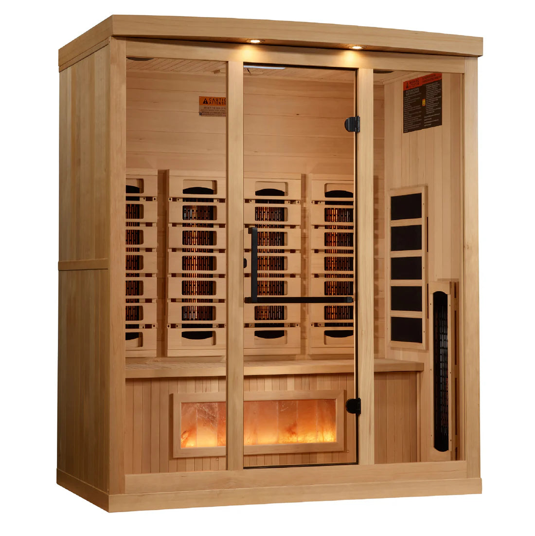 Golden Designs Orion 4 Person Full Spectrum Infrared Sauna with Himalayan Salt Bar GDI-8040-03  4 Person capacity