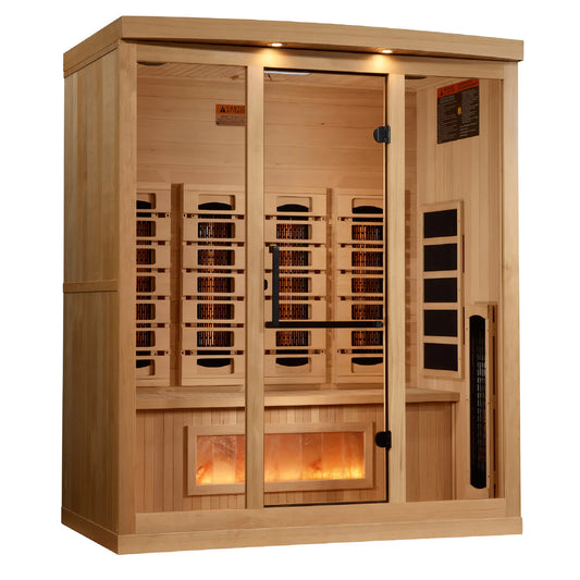Golden Designs Orion 4 Person Full Spectrum Infrared Sauna with Himalayan Salt Bar GDI-8040-03  4 Person capacity