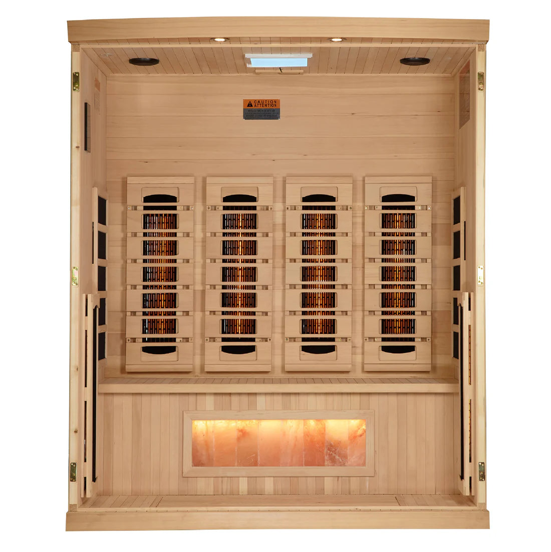 Golden Designs Orion 4 Person Full Spectrum Infrared Sauna with Himalayan Salt Bar GDI-8040-03  4 Person capacity