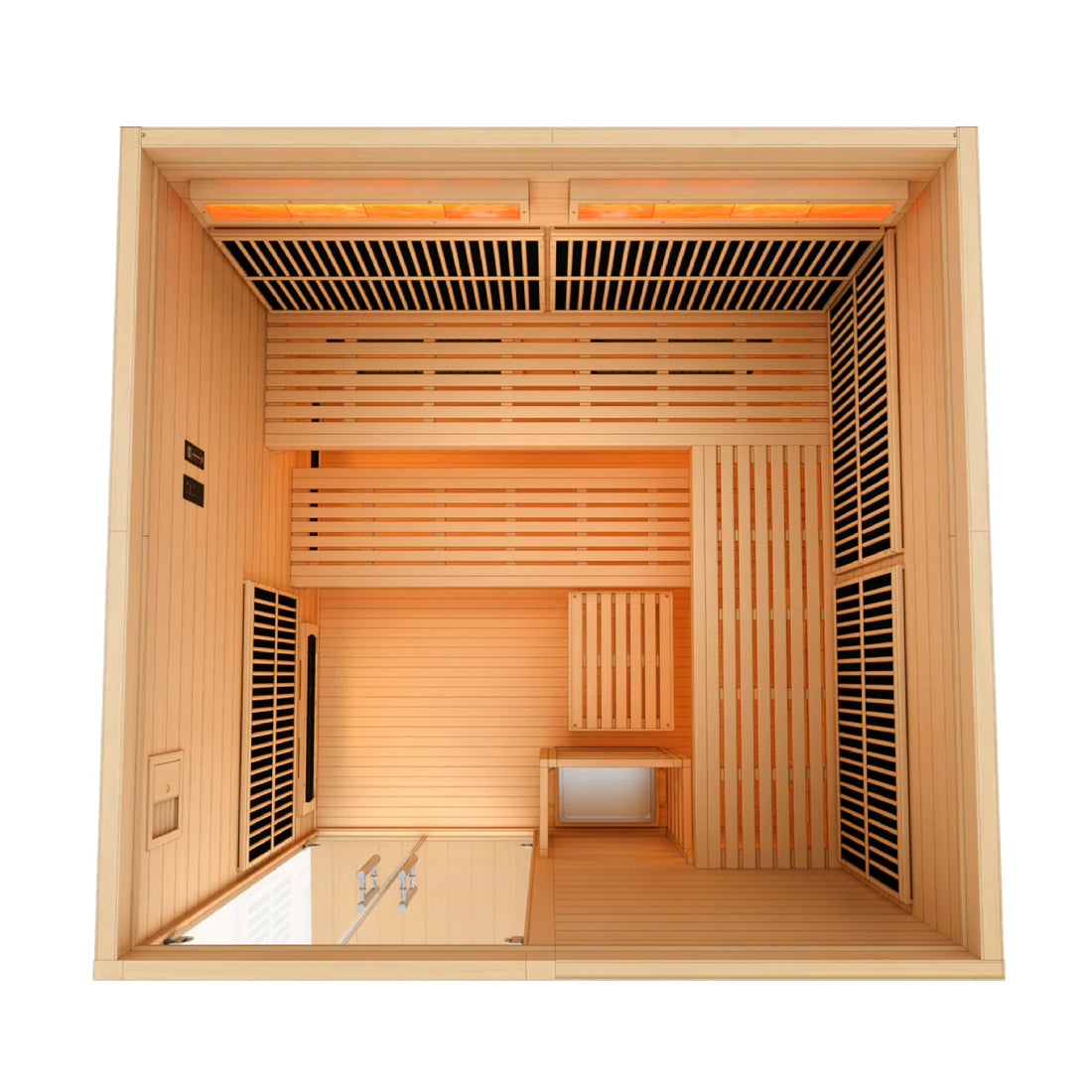 Golden Designs Toledo 6 Per Hybrid Sauna (Indoor). Full Spectrum and Harvia Traditional Stove GDI-8360-01