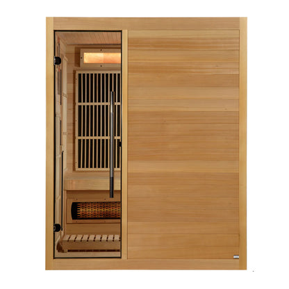 Golden Designs Soria 3 Per Hybrid Sauna (Indoor). Full Spectrum and Harvia Traditional Stove GDI-8330-01