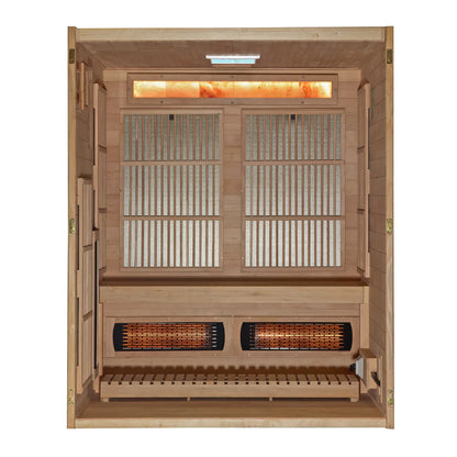 Golden Designs Soria 3 Per Hybrid Sauna (Indoor). Full Spectrum and Harvia Traditional Stove GDI-8330-01