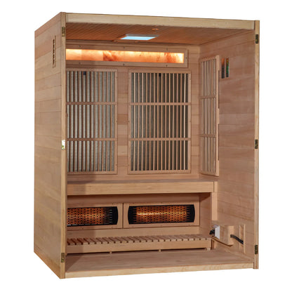 Golden Designs Soria 3 Per Hybrid Sauna (Indoor). Full Spectrum and Harvia Traditional Stove GDI-8330-01