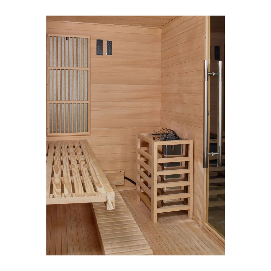 Golden Designs Soria 3 Per Hybrid Sauna (Indoor). Full Spectrum and Harvia Traditional Stove GDI-8330-01
