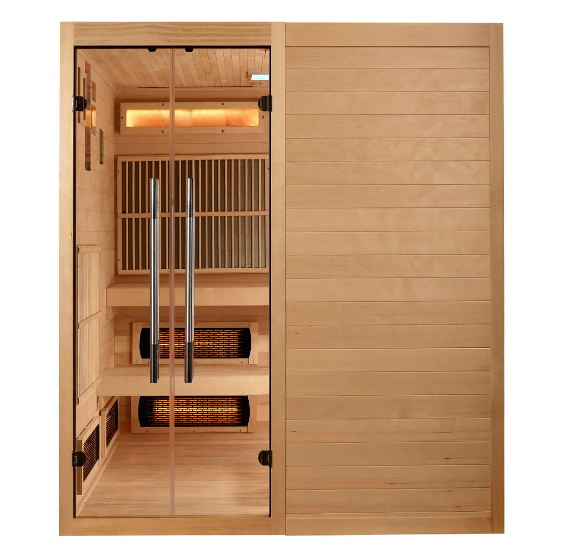 Golden Designs Toledo 6 Per Hybrid Sauna (Indoor). Full Spectrum and Harvia Traditional Stove GDI-8360-01