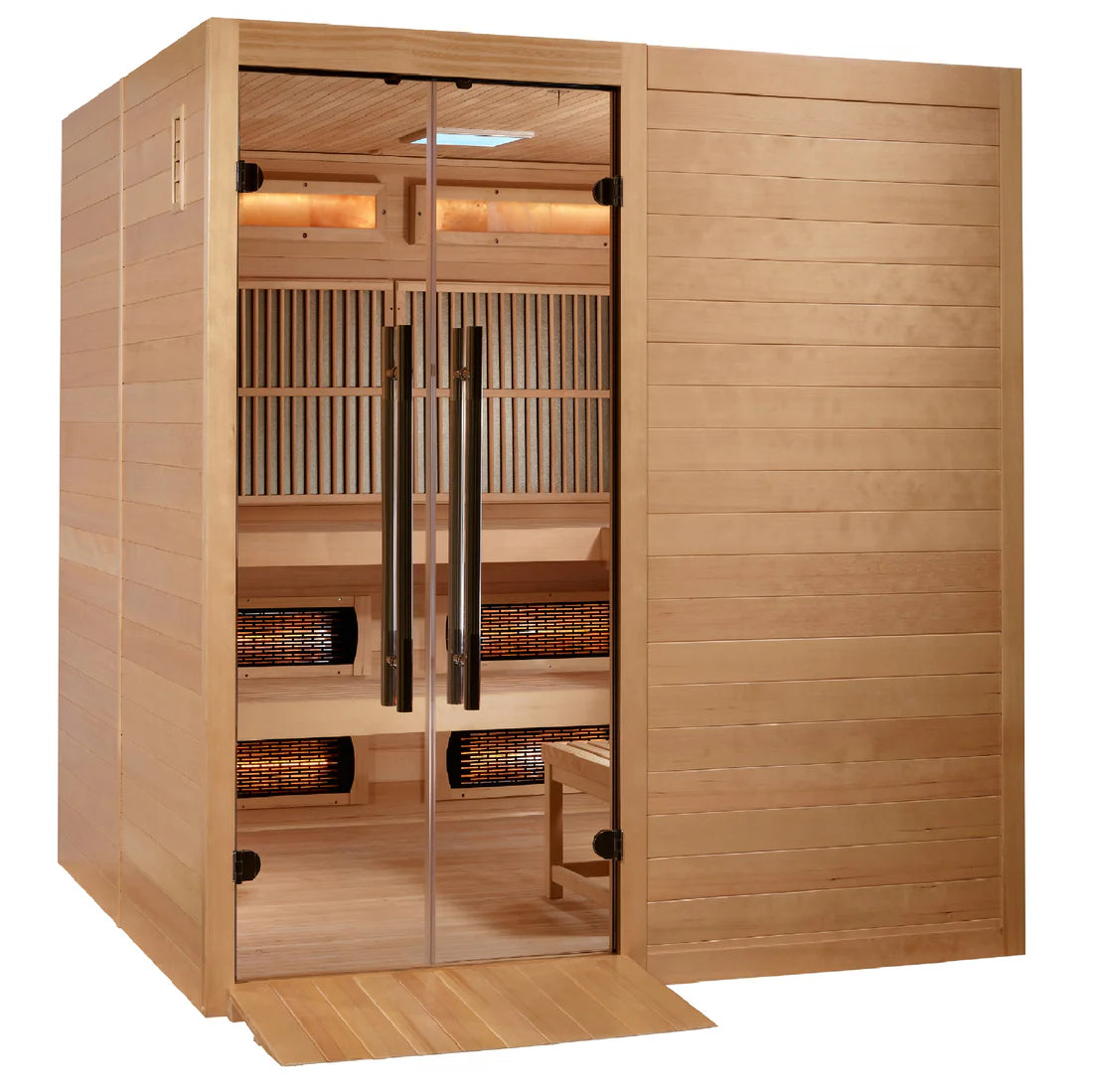 Golden Designs Toledo 6 Per Hybrid Sauna (Indoor). Full Spectrum and Harvia Traditional Stove GDI-8360-01