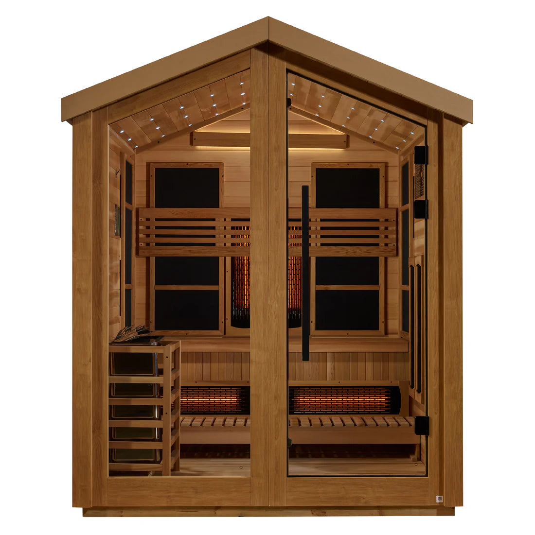 Golden Designs Loviisa 3 Person Outdoor Hybrid Sauna – Canadian Red Cedar Interior GDI‐8523‐01