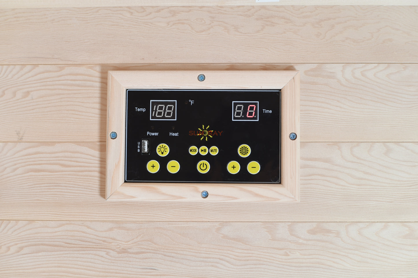 SunRay Waverly 3-Person Outdoor Traditional Sauna | 4.5kW Harvia Heater | Hemlock