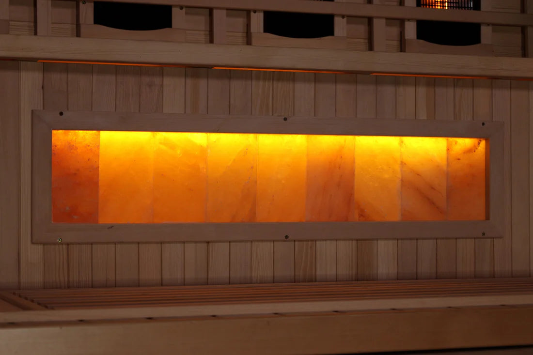 Golden Designs Orion 4 Person Full Spectrum Infrared Sauna with Himalayan Salt Bar GDI-8040-03  4 Person capacity