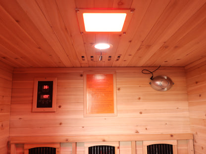 SunRay Burlington 2-Person Outdoor Infrared Sauna | Rapid Heat Heaters | Hemlock