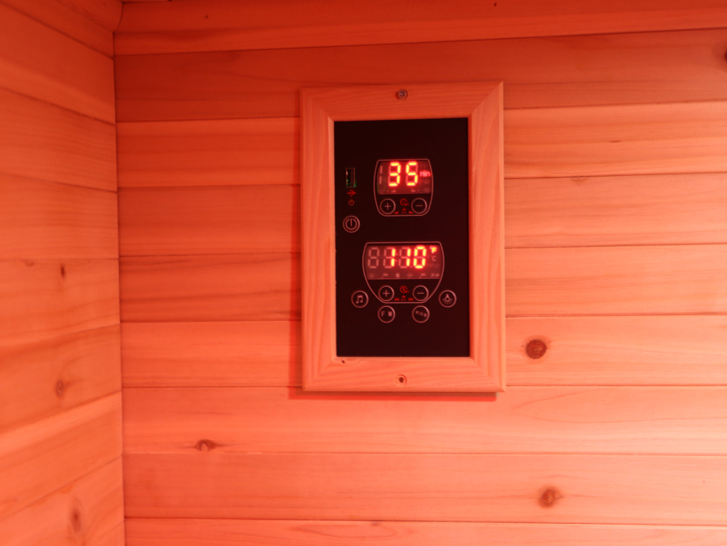 SunRay Burlington 2-Person Outdoor Infrared Sauna | Rapid Heat Heaters | Hemlock