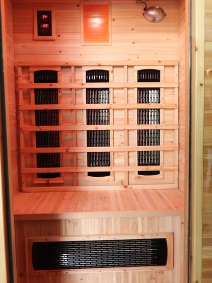 SunRay Burlington 2-Person Outdoor Infrared Sauna | Rapid Heat Heaters | Hemlock