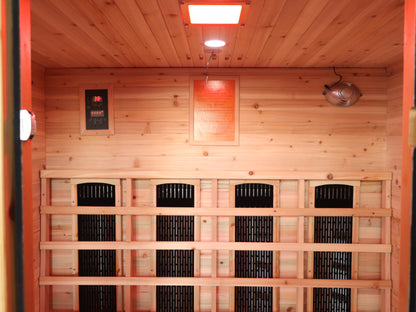 SunRay Grandby 3-Person Outdoor Infrared Sauna | Ceramic Heaters | Weatherproof