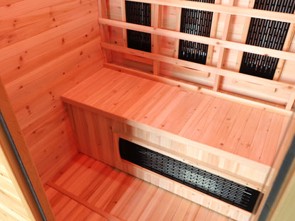 SunRay Grandby 3-Person Outdoor Infrared Sauna | Ceramic Heaters | Weatherproof