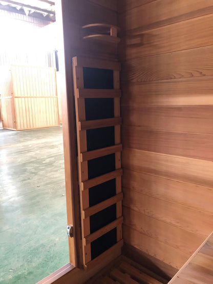SunRay Savannah 3-Person Infrared Sauna | 7 Carbon Heaters | Canadian Red Cedar