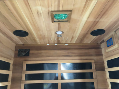 SunRay Sierra 2-Person Infrared Sauna | 7 Carbon Heaters | Canadian Red Cedar