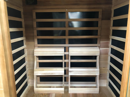 SunRay Sierra 2-Person Infrared Sauna | 7 Carbon Heaters | Canadian Red Cedar