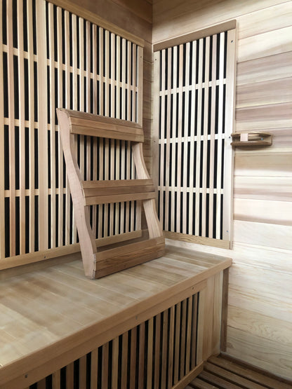 SunRay Roslyn 4-Person Infrared Sauna | 10 Carbon Heaters | Canadian Red Cedar