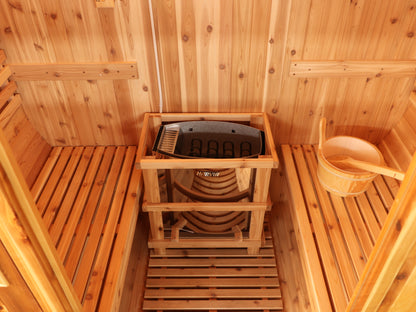 SunRay Solace 2-Person Traditional Barrel Sauna