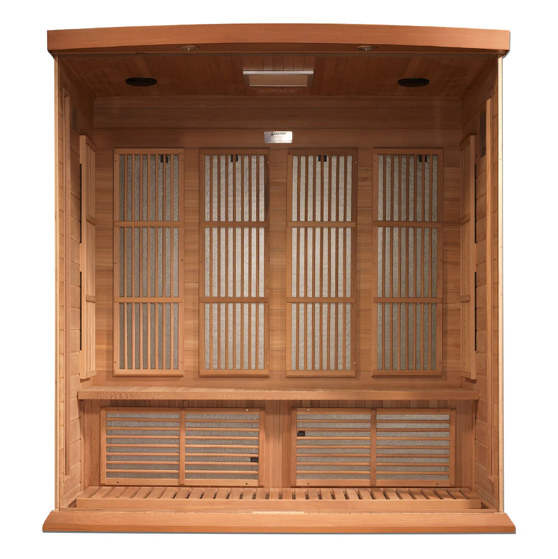 Maxxus Chaumont 4-Person Low EMF FAR Infrared Sauna — Canadian Red Cedar (MX-K406-01 CED)