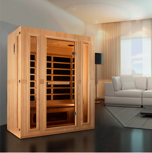 Maxxus Magellan 3-Person Low EMF FAR Infrared Sauna — Canadian Hemlock (MX-LS3-01)