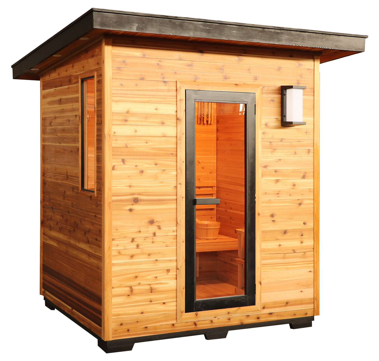 SunRay Denali 400D5 4-Person Outdoor Sauna | 6kW Harvia Heater | Red Cedar