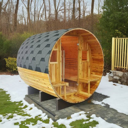 SunRay Oasis 4-Person Canopy Barrel Sauna