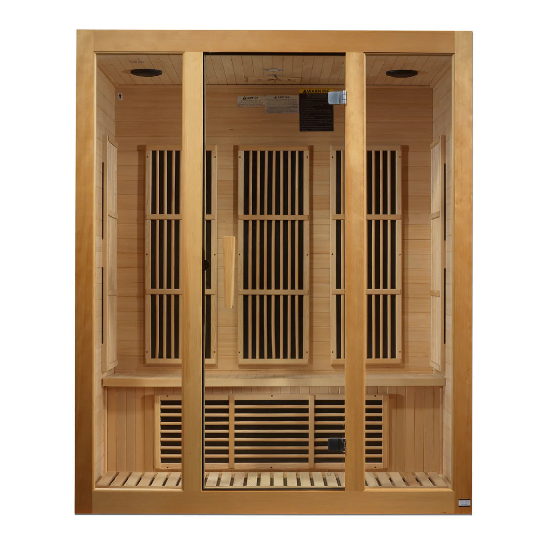 Maxxus Bellevue 3-Person Near-Zero EMF FAR Infrared Sauna — Canadian Hemlock (MX-J306-01-ZF)
