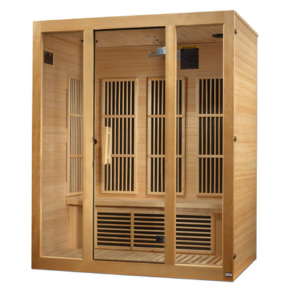 Maxxus Bellevue 3-Person Low EMF FAR Infrared Sauna — Canadian Hemlock (MX-J306-01)