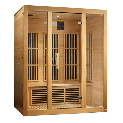 Maxxus Bellevue 3-Person Near-Zero EMF FAR Infrared Sauna — Canadian Hemlock (MX-J306-01-ZF)