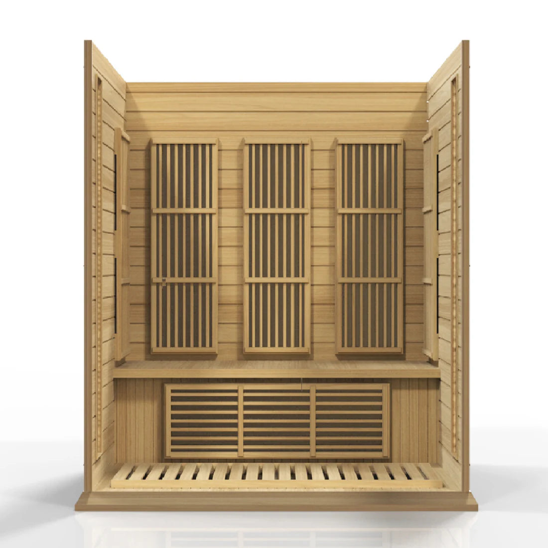 Maxxus Montilemar 3-Person Low EMF FAR Infrared Sauna — Canadian Hemlock (MX-K306-01)