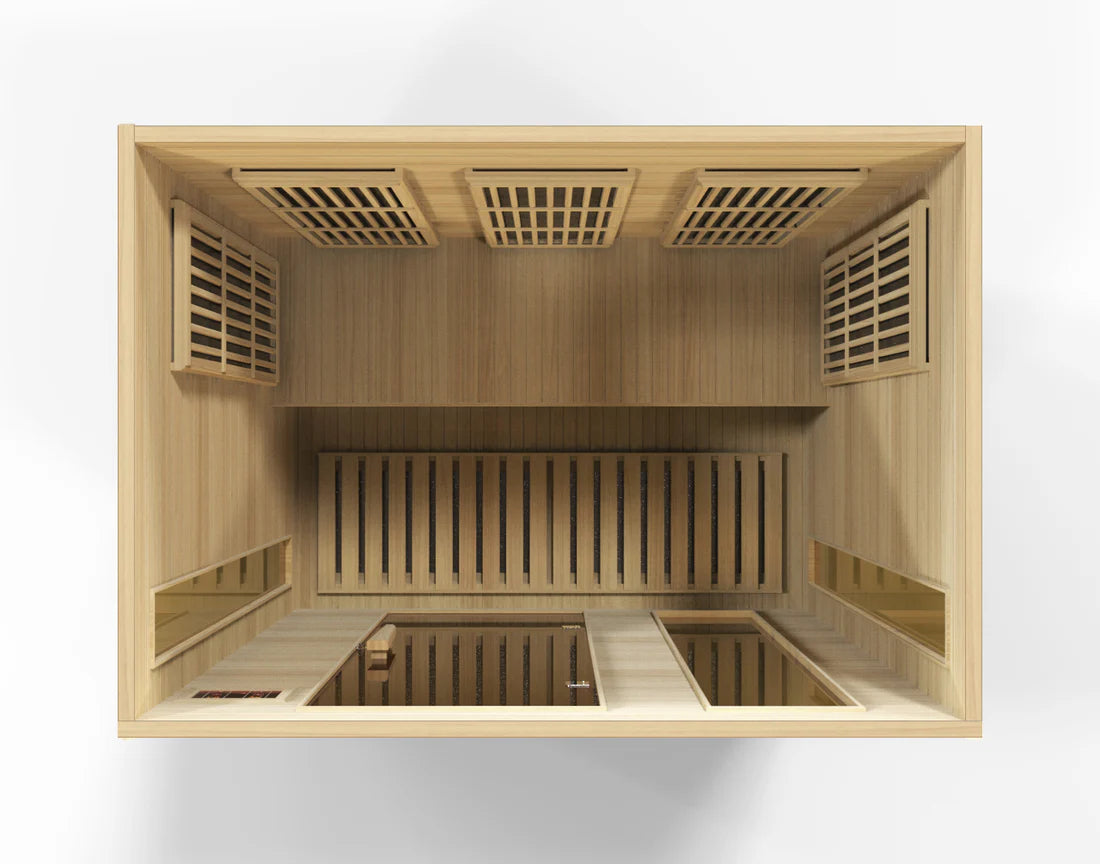Maxxus Montilemar 3-Person Low EMF FAR Infrared Sauna — Canadian Hemlock (MX-K306-01)