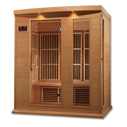Maxxus Montilemar 3-Person Low EMF FAR Infrared Sauna — Canadian Hemlock (MX-K306-01)